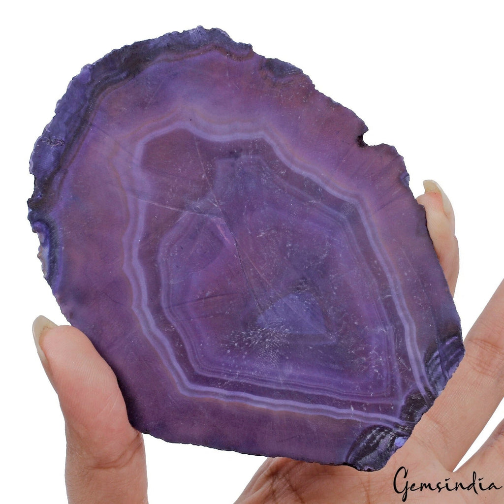 400 Cts Natural Bi Color Onyx Agate Slice Druzy Freeform Cabochon Geode Gemstone