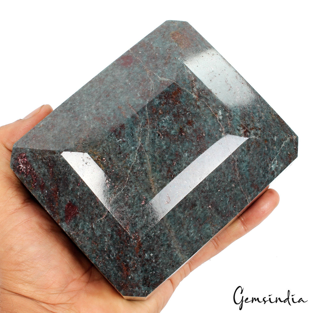 2.4 Kilo Natural Ruby Kyanite Octagon Cut Untreated Huge Earth Mined Gemstone