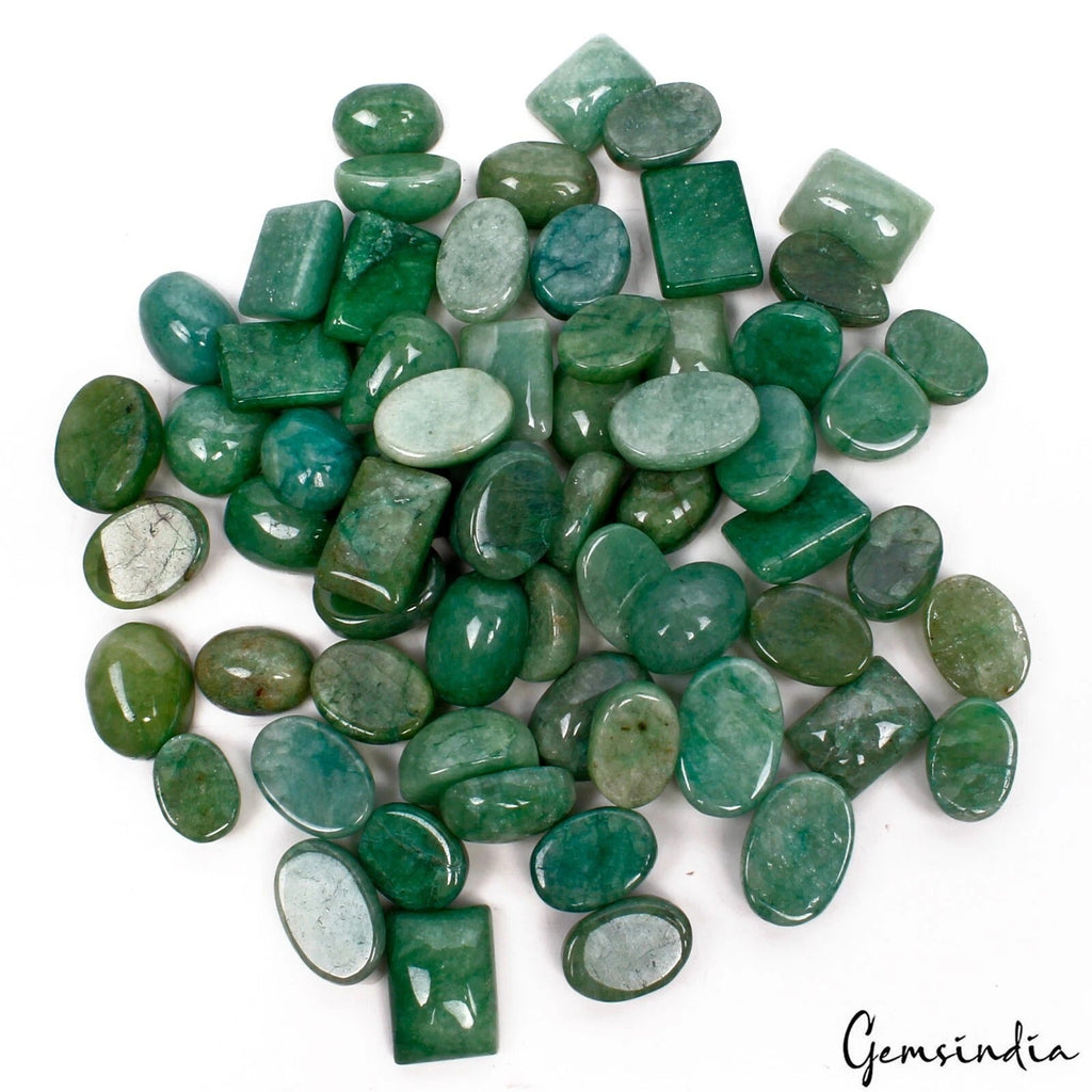 830 Ct/63 Pcs Natural Brazilian Green Emerald Mix Cab Loose Gems Lot For Jewelry