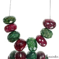 Ruby Beaded Strand, Red — 8 Pieces, 25mm to 30mm, 960 Ct, Brazil