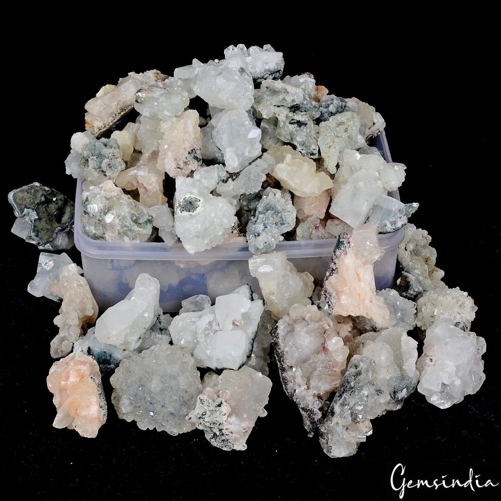 5 Kilo Druzy Apophyllite Cluster Rough Crsytal Healing Mineral Gemstones ~114 Pc