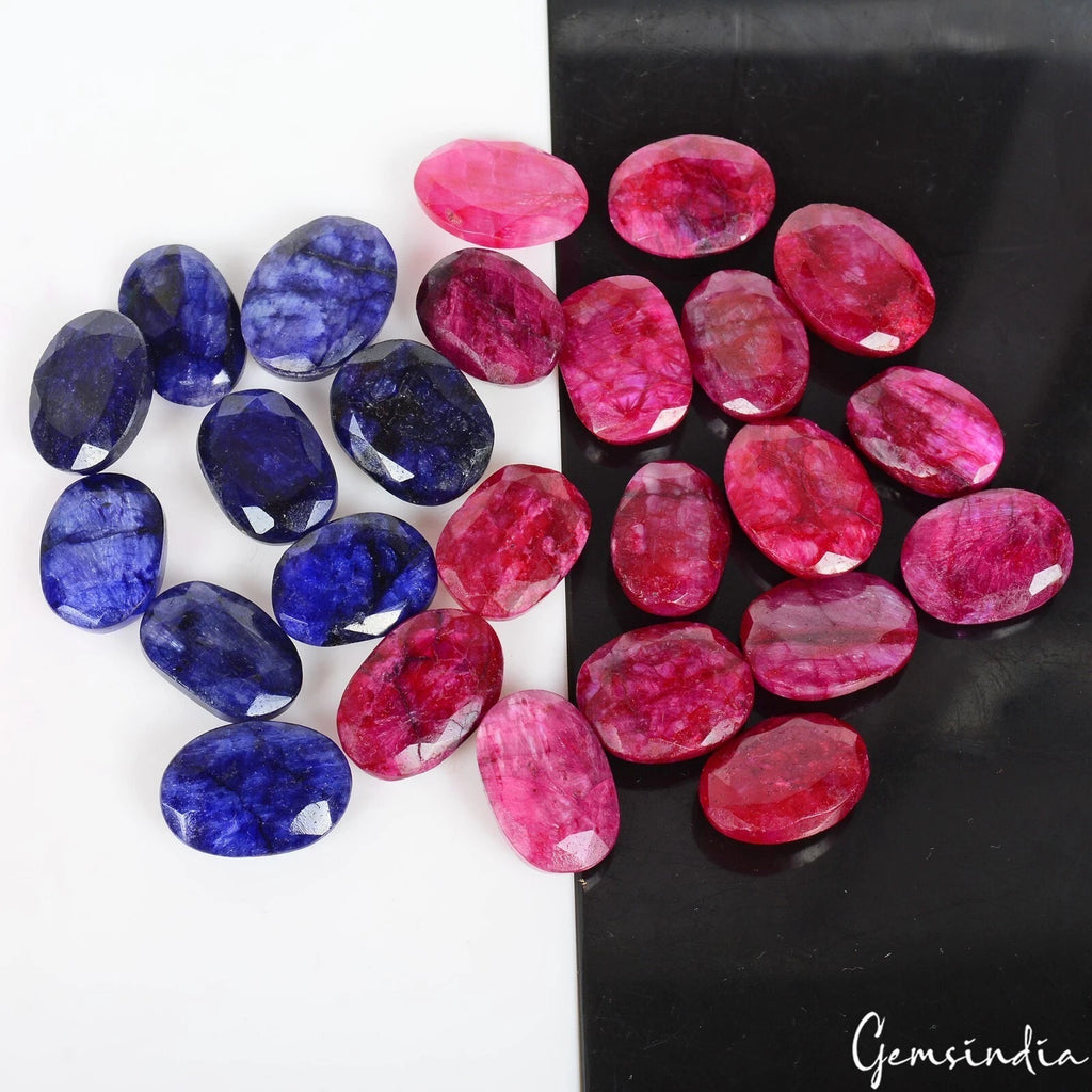 Blue Beryl Lot, Loose Gemstone, Red — 25 Pieces, 17mm to 20mm, 380 Ct