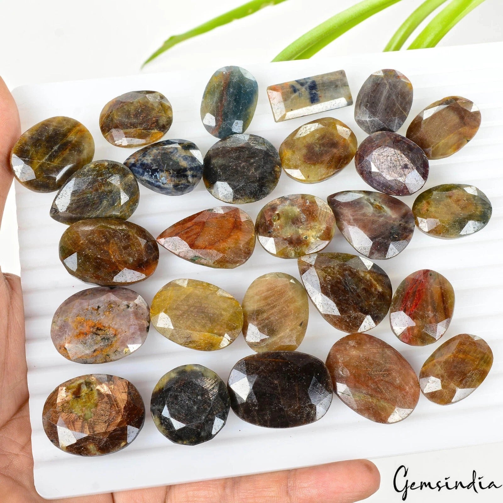 Sapphire Lot, Loose Gemstone, Untreated, Multi-Color — 26 Pieces, 22mm to 30mm, 1400 Ct, Madagascar