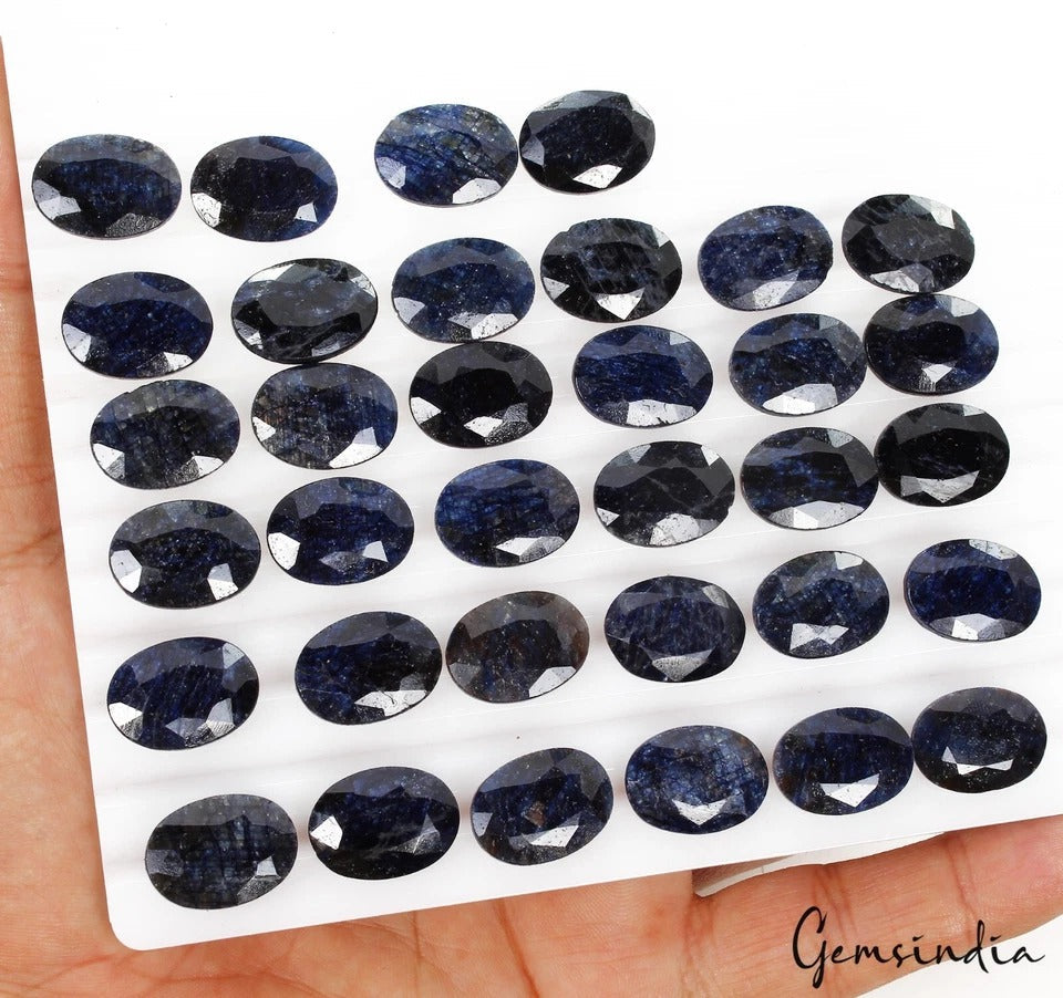 520 Ct Natural Blue Sapphire 18x13mm Oval Faceted Cut Calibrated Loose Gemstones