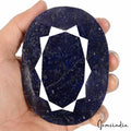 Certified 3270 Cts Natural African Blue Sapphire Oval Loose Huge Museum Size Gem