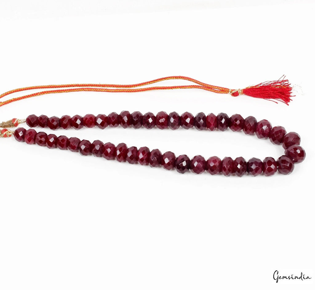 Quartz Necklace, Red — 11mm to 16mm, 700 Ct, Madagascar