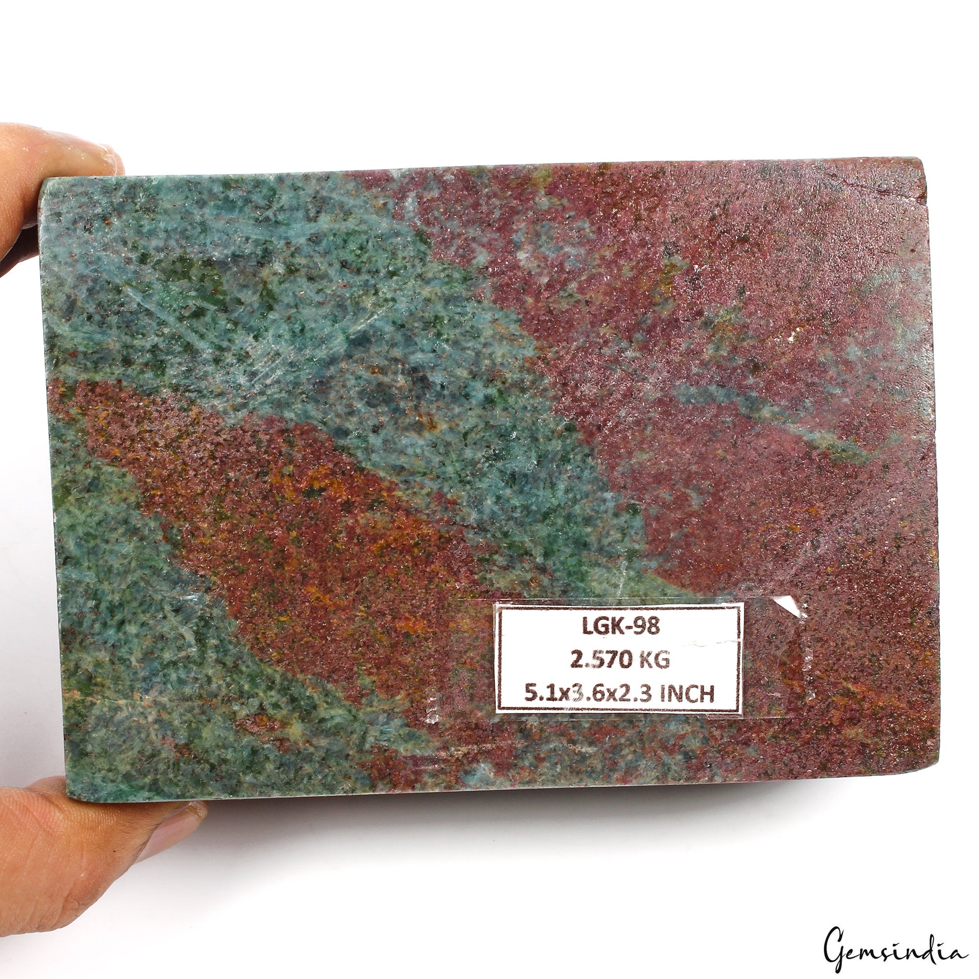 2.5 Kg Big Natural Ruby Kyanite Brick Shape Rectangular Rare Untreated Gemstone
