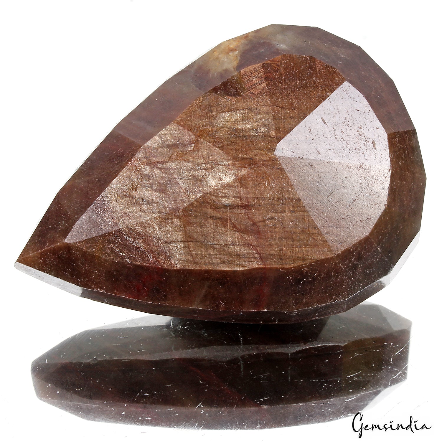 520 Ct Natural Brown Untreated Sapphire Pear Cut Faceted Earth Mined Loose Gems