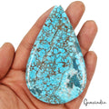 380 Ct Natural Blue Spiderweb USA Arizona Turquoise Pear Cab Loose Huge Gemstone