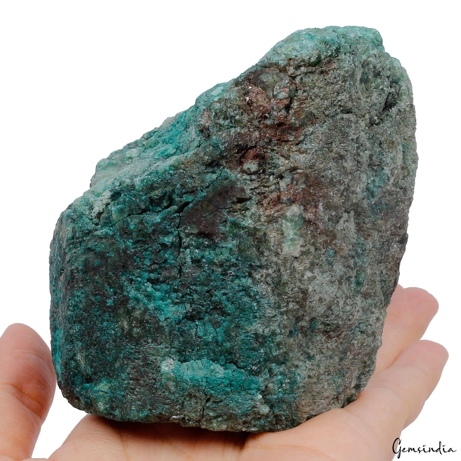 Emerald Rough Specimen, Color Enhanced, Green — 88x78x70 mm, 3700 Ct