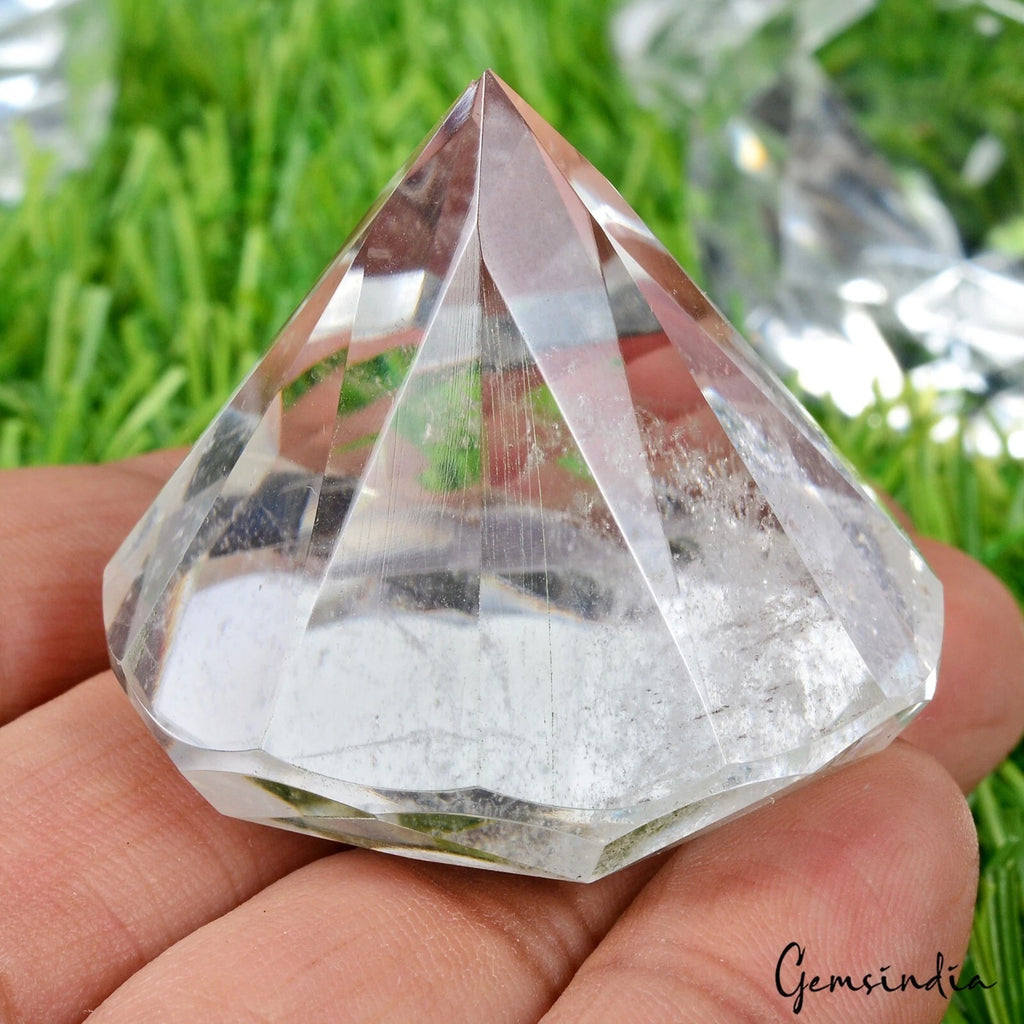 Quartz Loose Gemstone, Untreated, White — 40x34mm, 266.50 Ct, Brazil