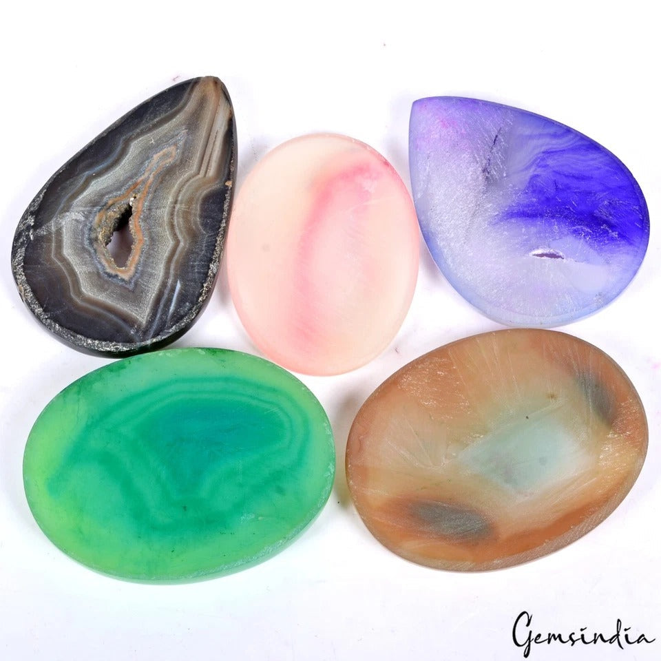840 Ct Natural Bi-color Druzy Onyx Agate Mix Shape Loose Untreated Gemstones Lot