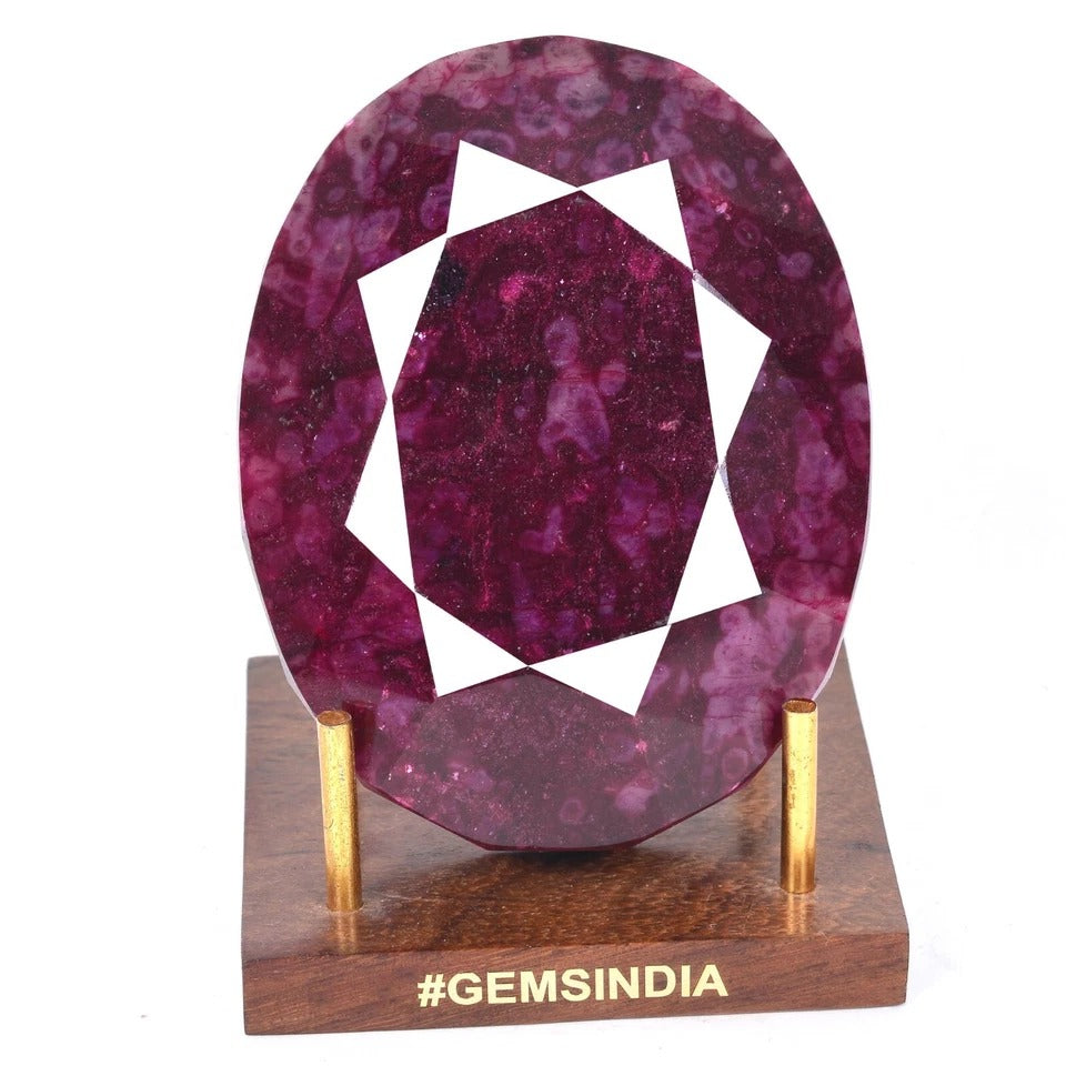 2450 Ct Natural Huge Red Ruby Certified Earth-Mined Oval Cut Loose Gemstone
