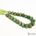 600 Ct Natural Green Brazilian Emerald Pumpkin Hand Carved Loose Gems Stand 11"