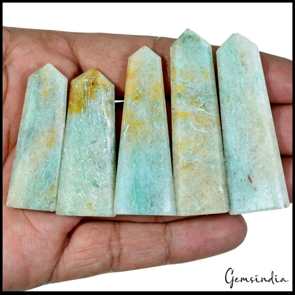 216.10 Ct Natural Green Aventurine Obelisk Healing Crystal Pencil Tower Point