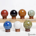 4880 Cts/7 Pcs Natural Untreated Multi Color Gems Crystal Healing Mineral Sphere