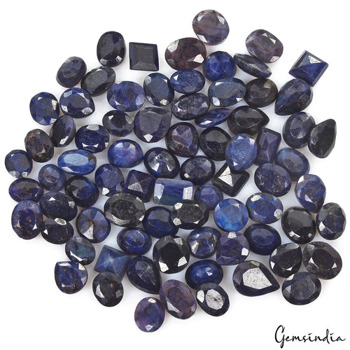 African Blue Sapphire Cabochon, Color Enhanced — 7mm to 12mm, 250 Ct, Africa