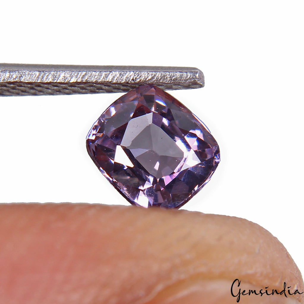 0.60 Ct. 6x5mm Natural Purple Spinel Cushion Cut- Unheated Ceylon Loose Gemstone