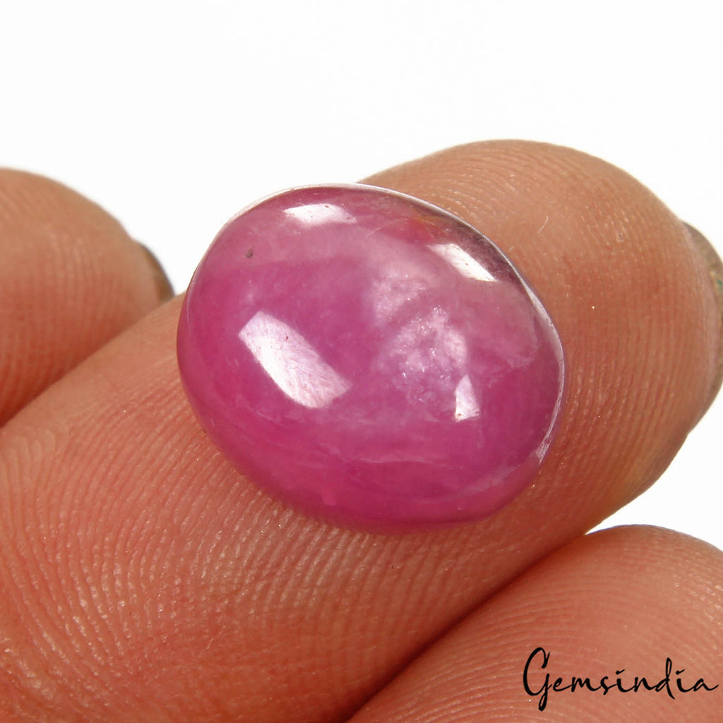 Ruby Cabochon, Pink — 13 x 10 x 5mm, 11.60 Ct, Mozambique