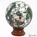 Moss Agate Sphere, Untreated, Green — 3.9 Inch, 1.116 Kg (5580 Ct), Madagascar