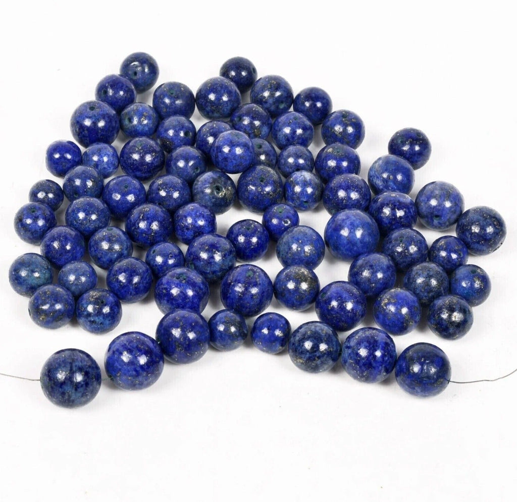 720 Ct Natural Rondelle Glossy Blue Lapis Lazuli Loose Beads 8-13mm Gems~71 Pcs