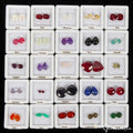 25 Pair Estate Genuine Multi Gems Loose Colorful Jewelry Stones Collection w/Box