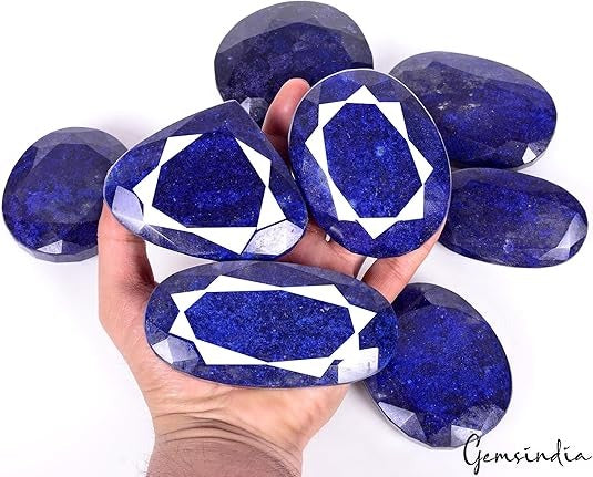 3 Kilo Natural Untreated Sapphire Mix Faceted Earth Mined Loose Gemstone Lot 8Pc