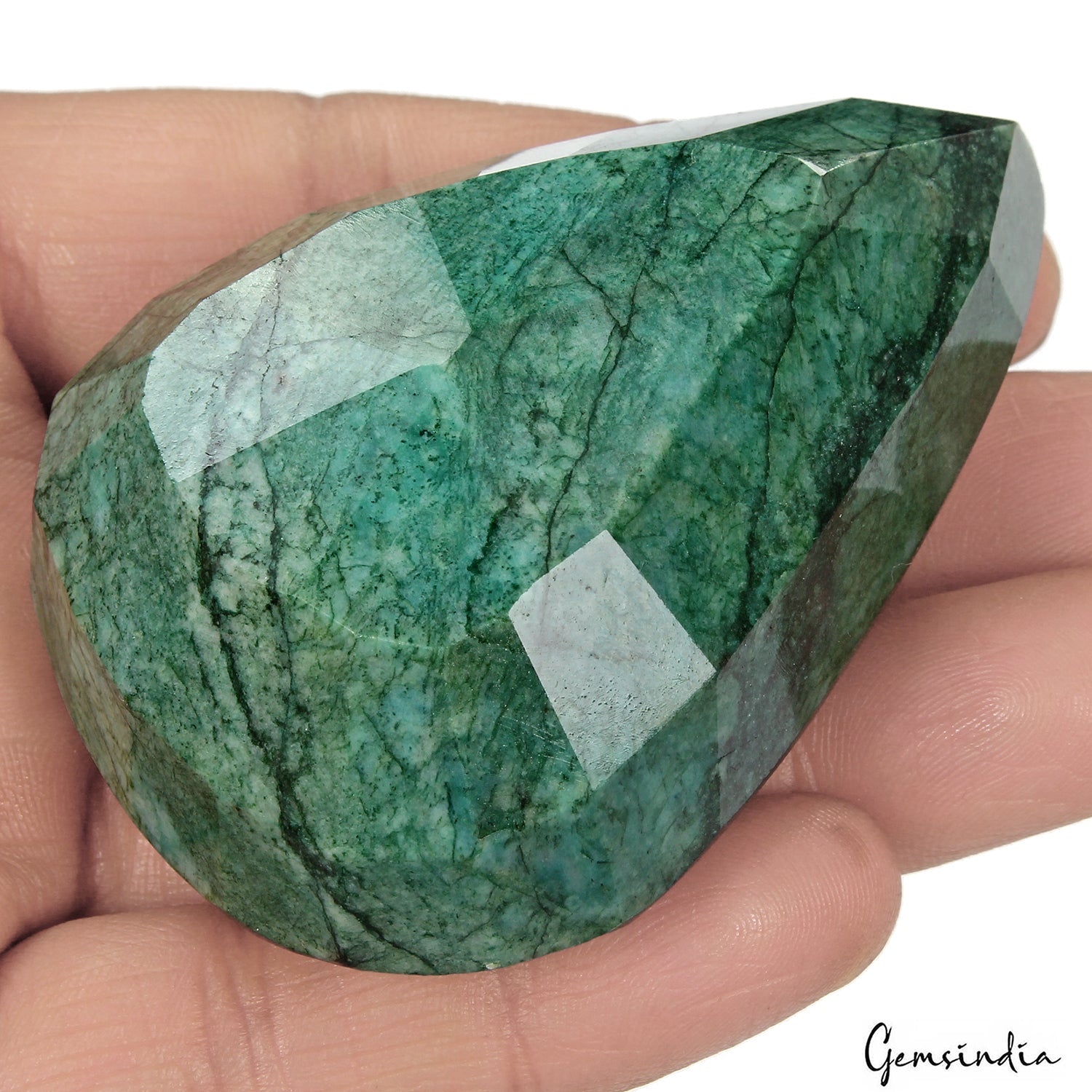 720 Ct Natural Brazilian Green Emerald Pear Faceted Cut Loose Huge Size Gemstone