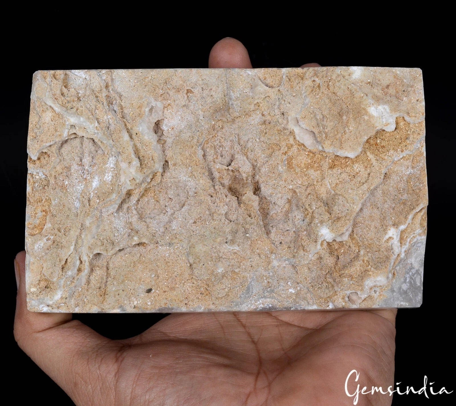 Large 1 Kilo Natural Untreated White Selenite Octagon Cut Gem Rough From Back