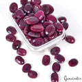 Ruby Lot, Loose Gemstone, Color Enhanced, Dark Red — 102 Pieces, 15mm to 19mm, 2000 Ct, Africa