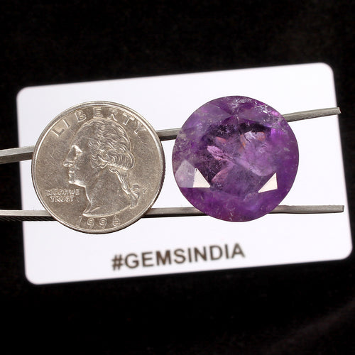 Amethyst Loose Gemstone, Untreated, Purple — 22x13 mm, 40.00 Ct, Brazil