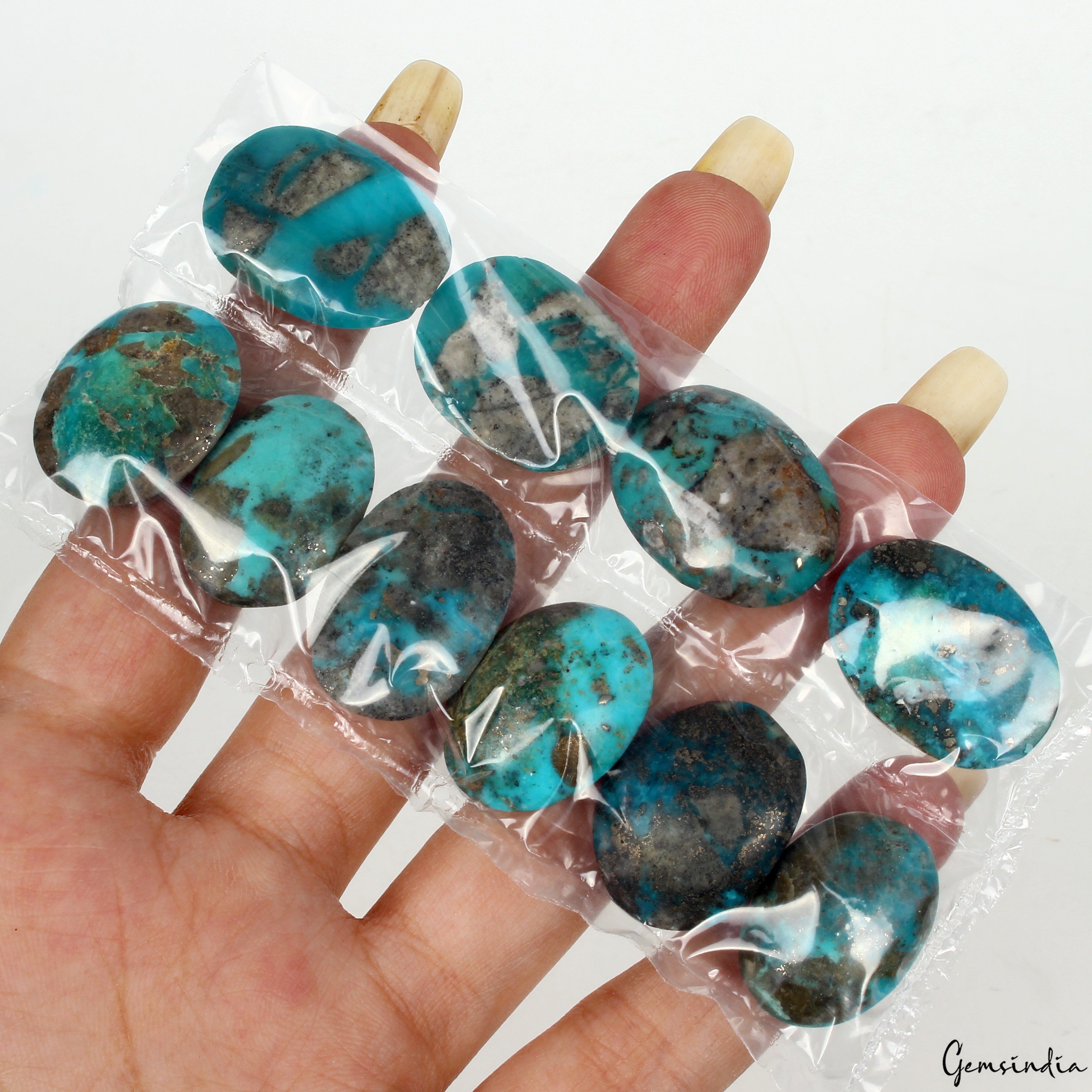 10 Pcs Natural Turquoise Top Quality 21-25mm Cabochon Untreated Loose Gemstones