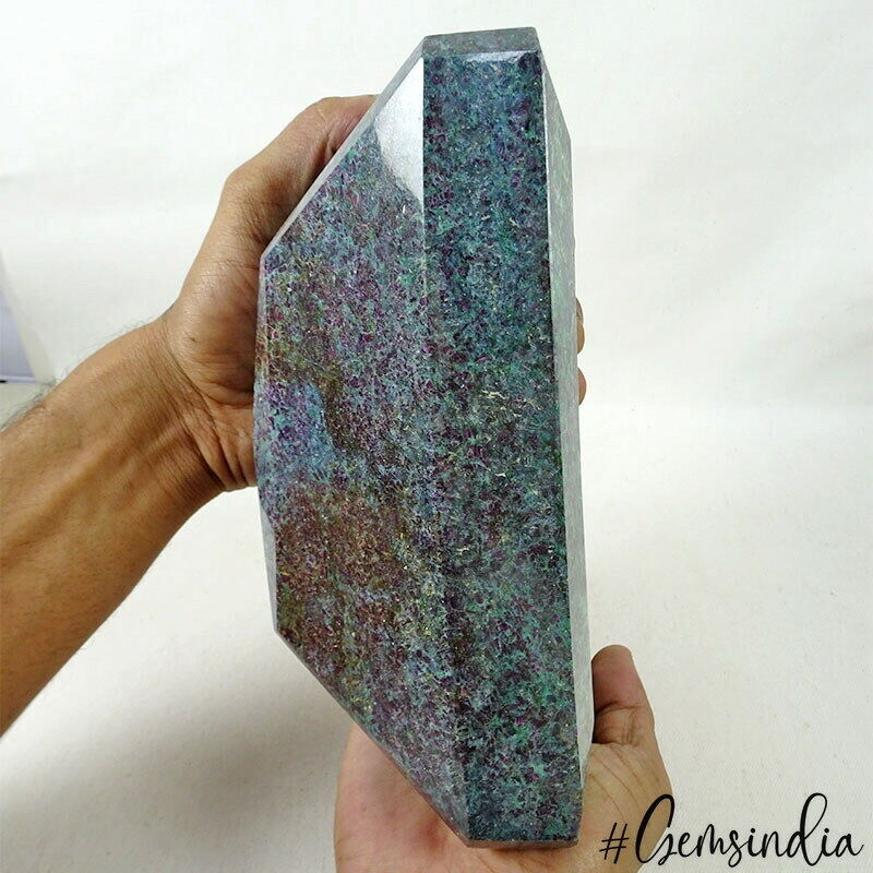 Ruby Fuchsite Loose Gemstone, Octagon Cut, Untreated — 7.5 x 4.25 x 3.5 inches, 21000 Ct (4.2 Kg)