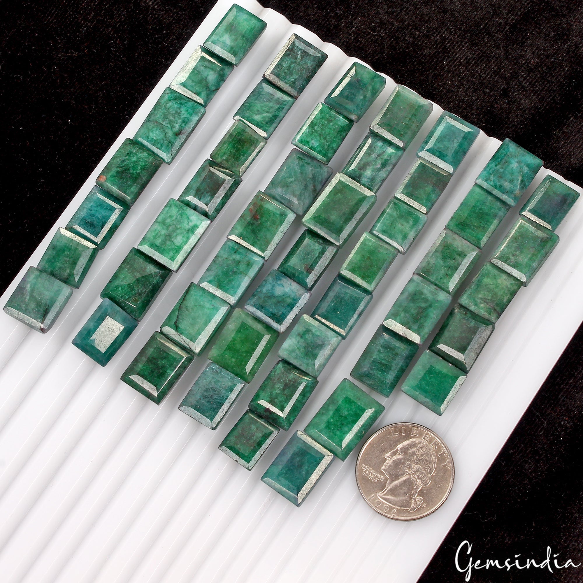 Natural 500 Ct Fine Baguette Cut Loose Emerald 11-17mm Gemstones, Brazil~ 48 Pcs
