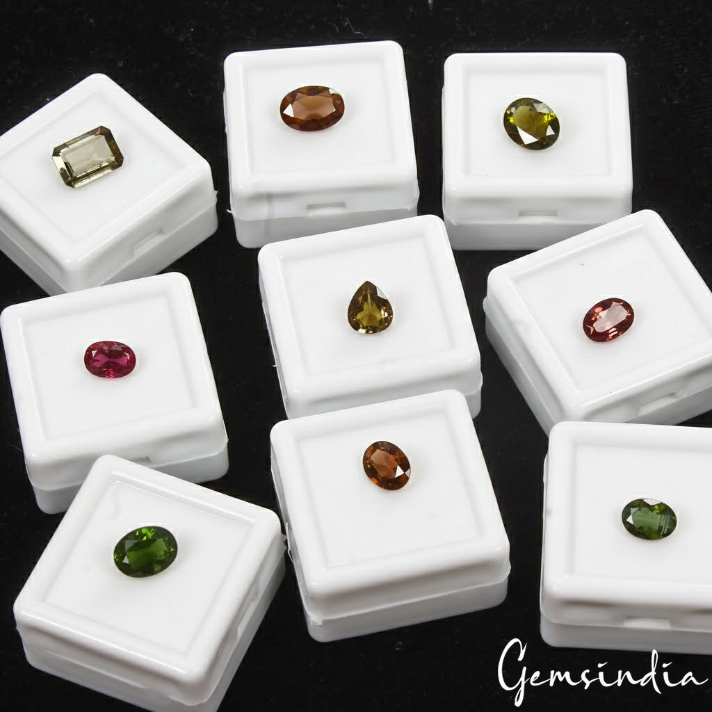 9 Pcs Natural Untreated Multi Color Tourmaline Mix Cut Loose Gemstones ~15.10Ct