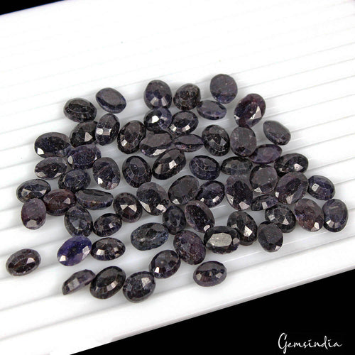 African Blue Sapphire Lot, Loose Gemstone, Color Enhanced — 61 Pieces, 10mm to 14mm, 340 Ct, Africa