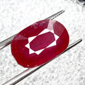 Ruby Loose Gemstone, Oval Cut, Heated — 14x9x8 mm, 11.60 Ct, Mozambique