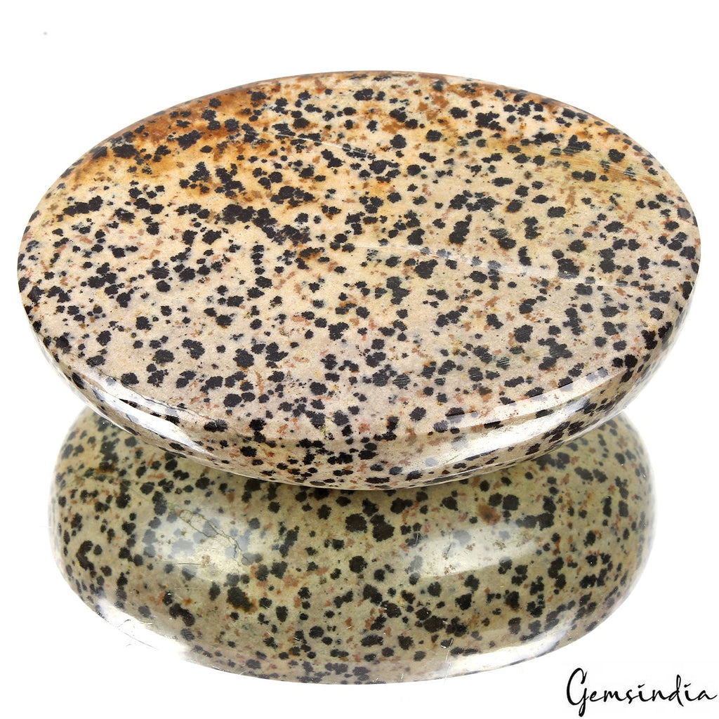 1290 Ct Natural Untreated Dalmatian Jasper Black spotted Oval Cabochon Gemstone