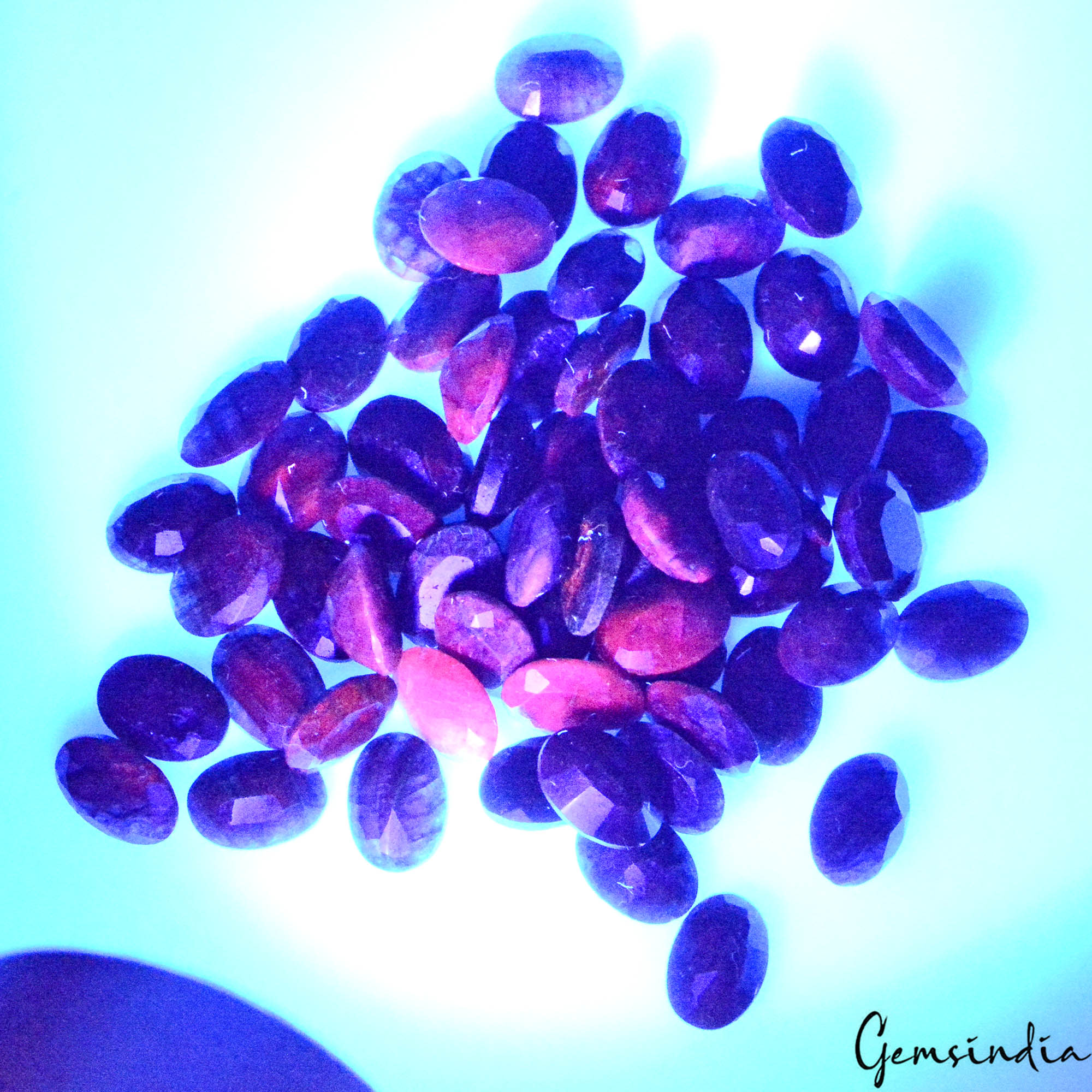 61 Pcs Natural Blue Sapphire Oval Cut Loose Faceted Certified Gemstones~58.60 Ct