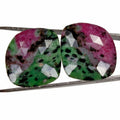 57.20 Ct Natural Untreated Ruby In Zoisite Fancy Checker Cut Loose Gemstone Pair