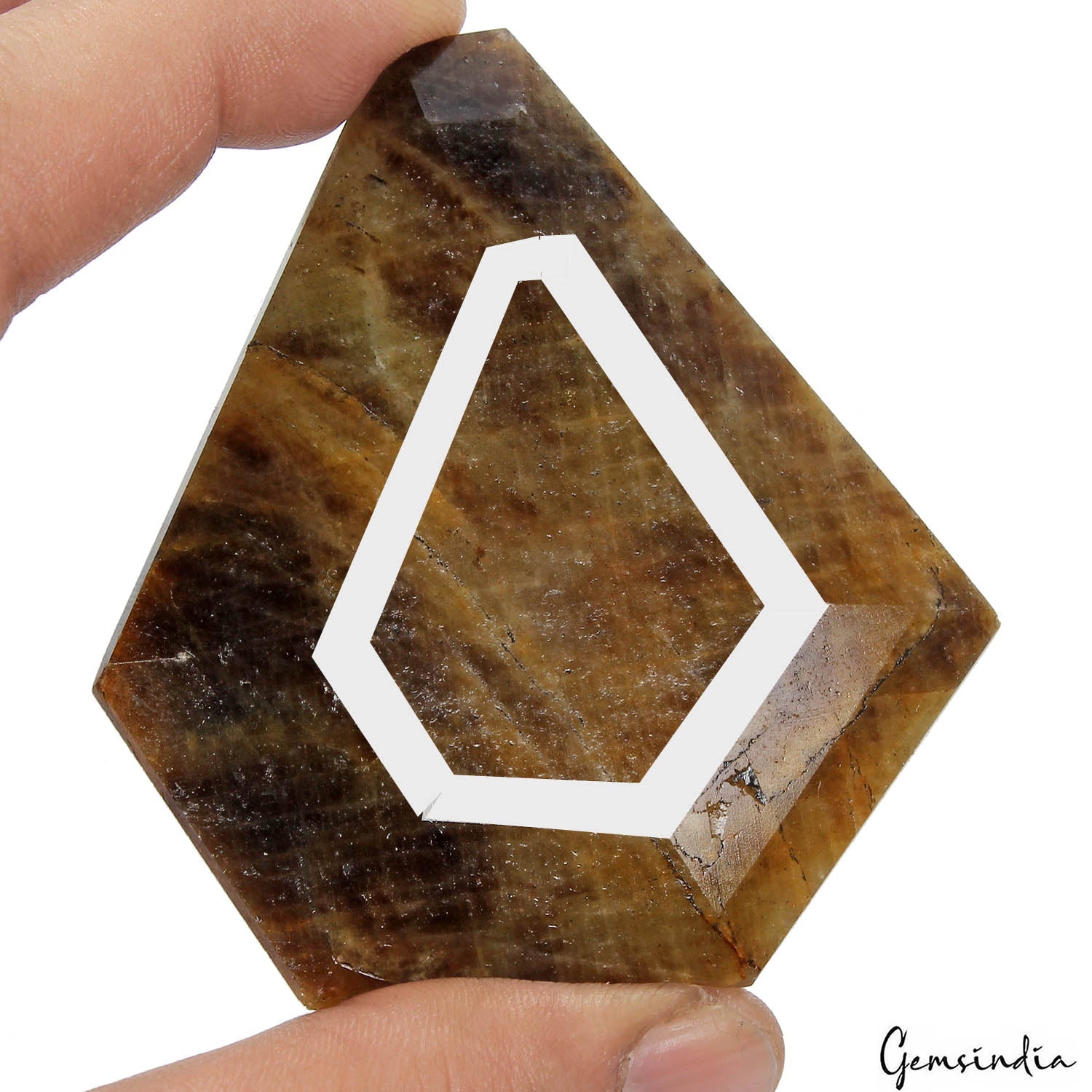 Sapphire Loose Gemstone, Untreated, Brown — 72 x 69x 27mm, 890 Ct, Madagascar