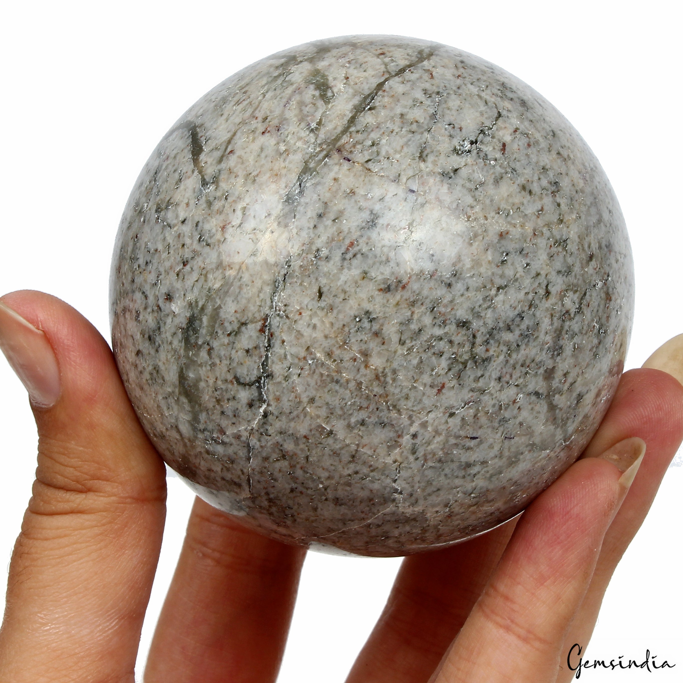 2180Ct/2.6" Natural Lapis Calcite Matrix Crystal Mineral Healing Gem Sphere/ball