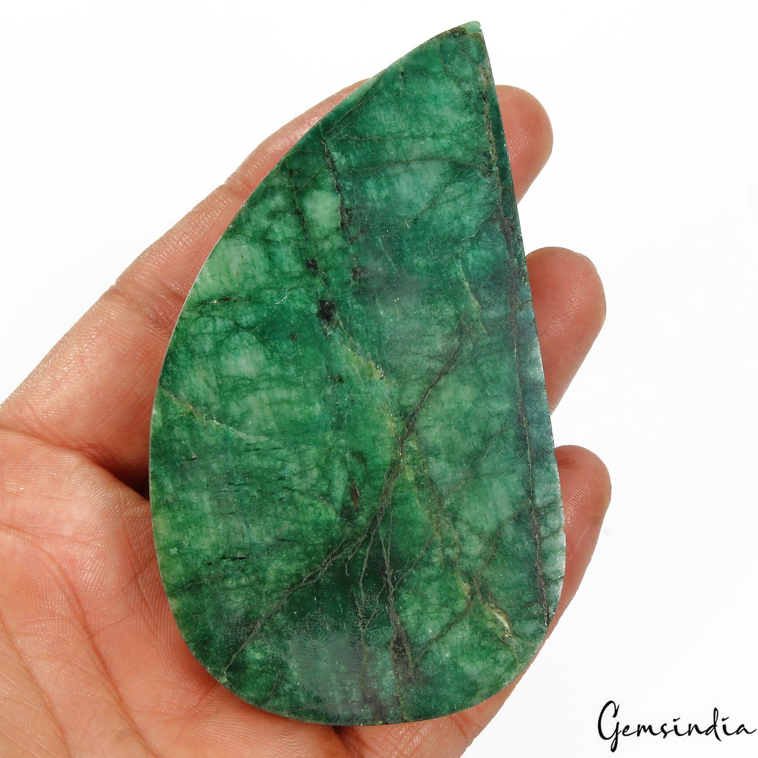 940 Cts Natural Brazilian Green Emerald Pear Leaf Cut Hand Carved Loose Huge Gem