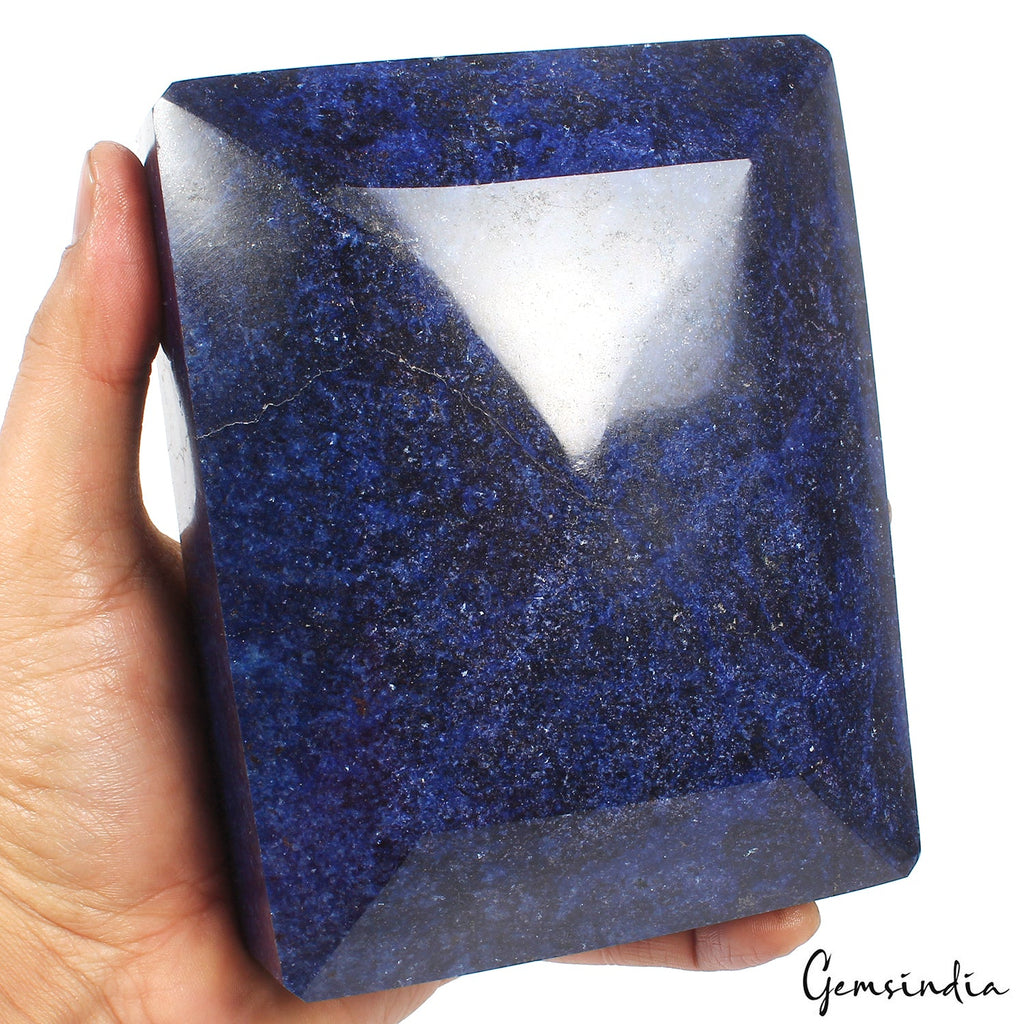3.2 Kilo Natural Blue Sapphire Octagon Cut Large Madagascar Earth mined Gemstone