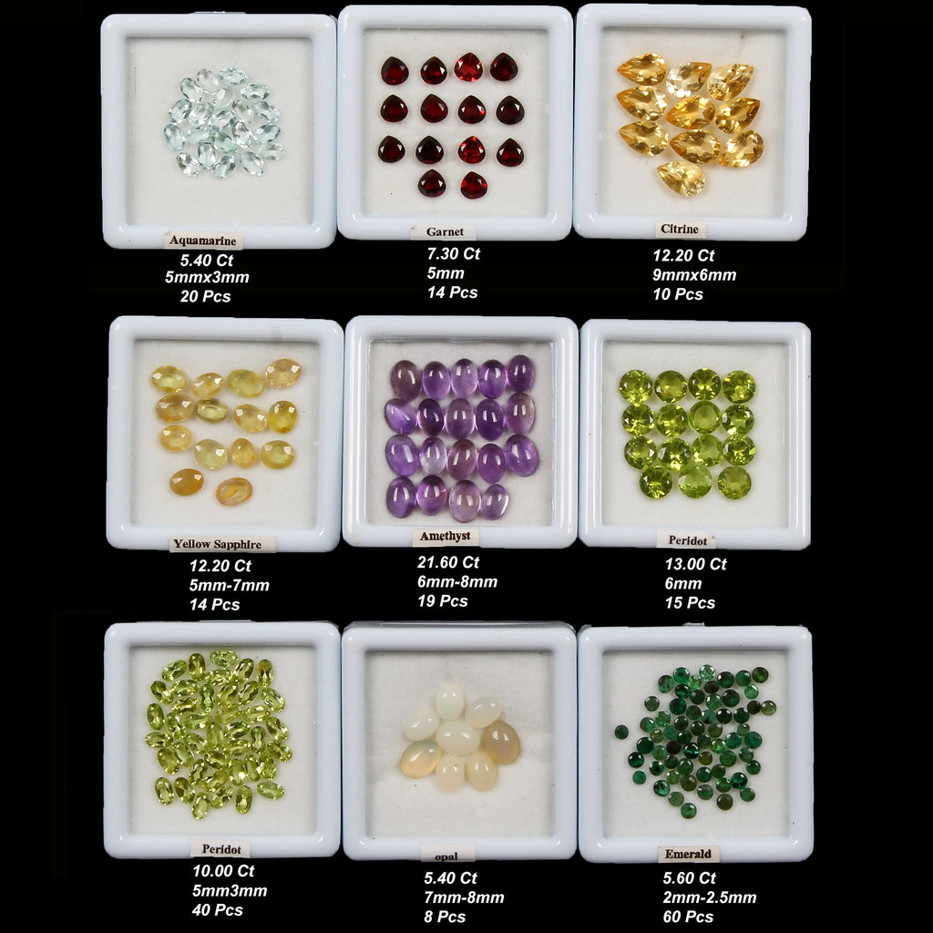 200Pcs Estate Genuine Semi Precious Loose Mix Cut Multi Gemstones Lot Collection