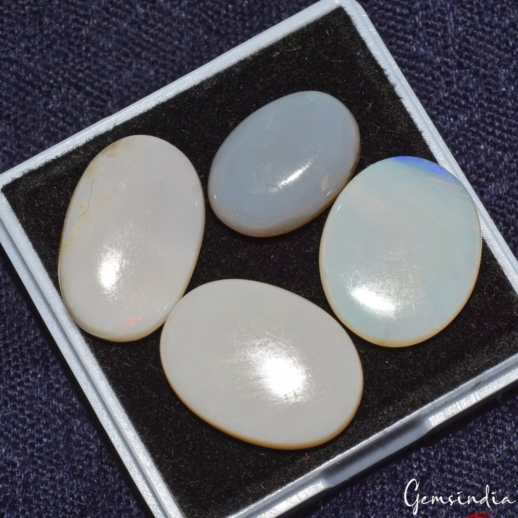 Opal Cabochon, White — 15mm to 19mm, 28.40 Ct, Australia