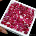 79 Pcs Natural Red Beryl Bixbite Round Cut Loose Jewelry Making Gemstones~8-10mm