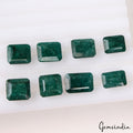 Certified 57.50 Ct/8Pcs Natural Zambian Green Emerald Octagon Cut Loose Gems Lot