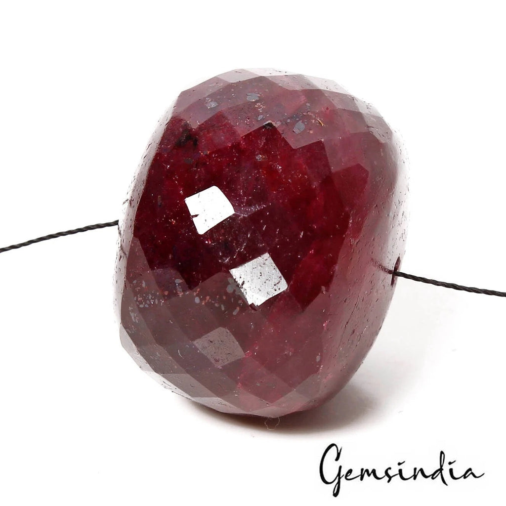 Ruby Beaded Strand, Round Cut, Color Enhanced — 29 x 29 x 23 mm, 240.00 Ct, Madagascar