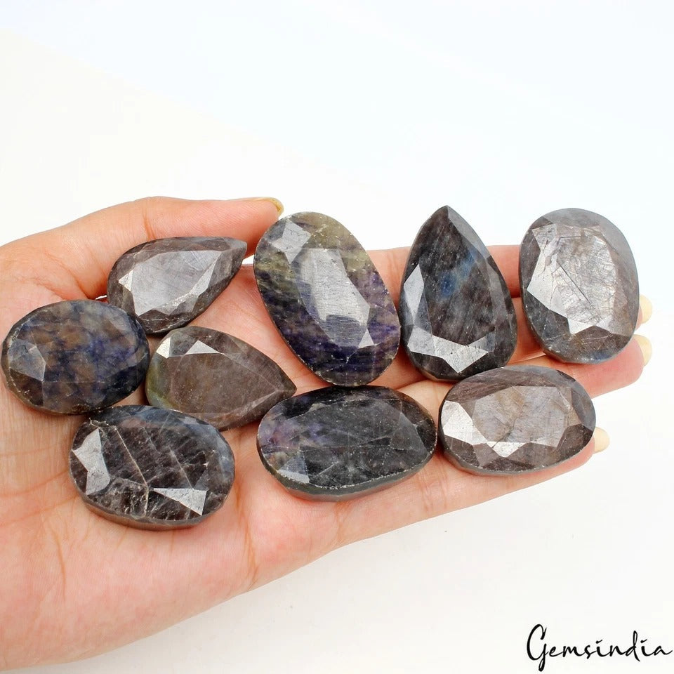 Natural Untreated Black Blue Sapphire Loose Mix Cut Earth Mined Gemstones~1340Ct